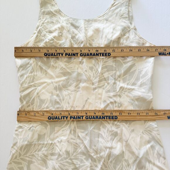 Pineapple Moon Silk Dress Tropical Floral Sleeveless Lightweight Resortwear Sz S - Picture 4 of 7